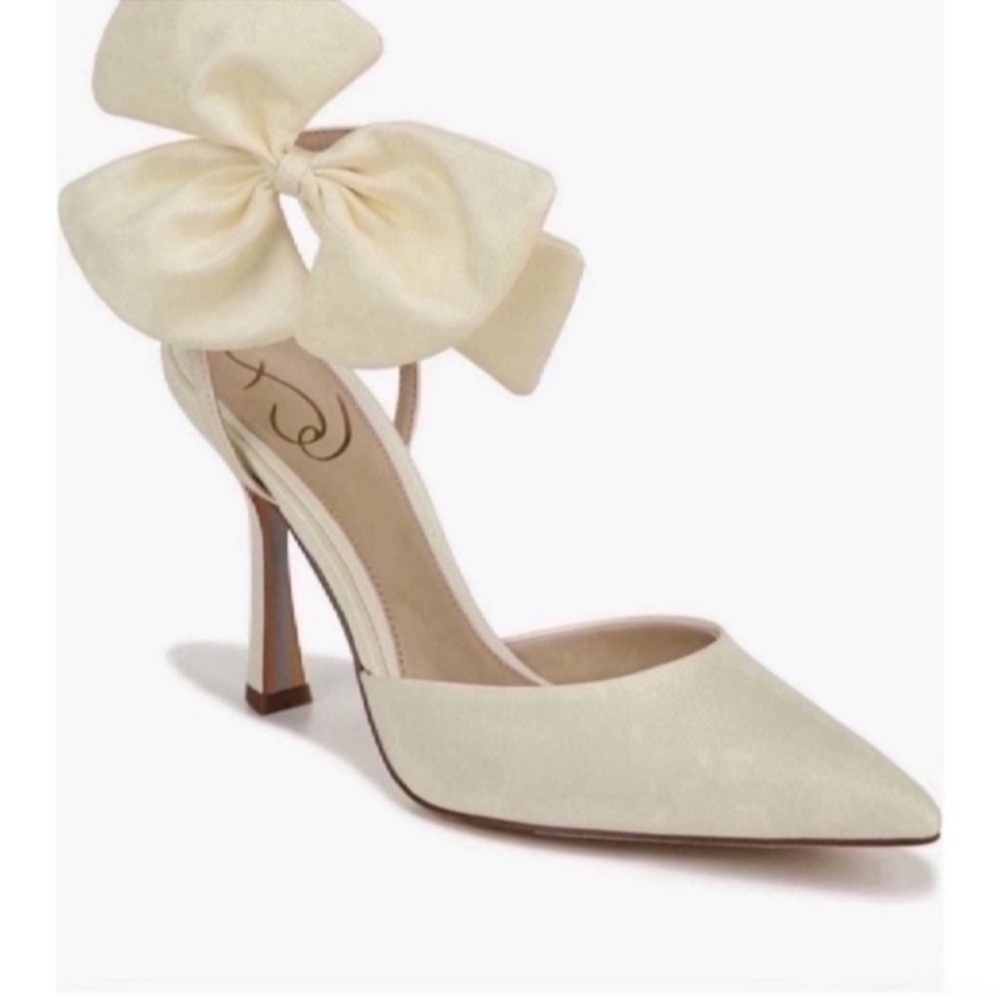 Sam Edelman Halie Fabric pumps with Ankle Bow 8 1/2